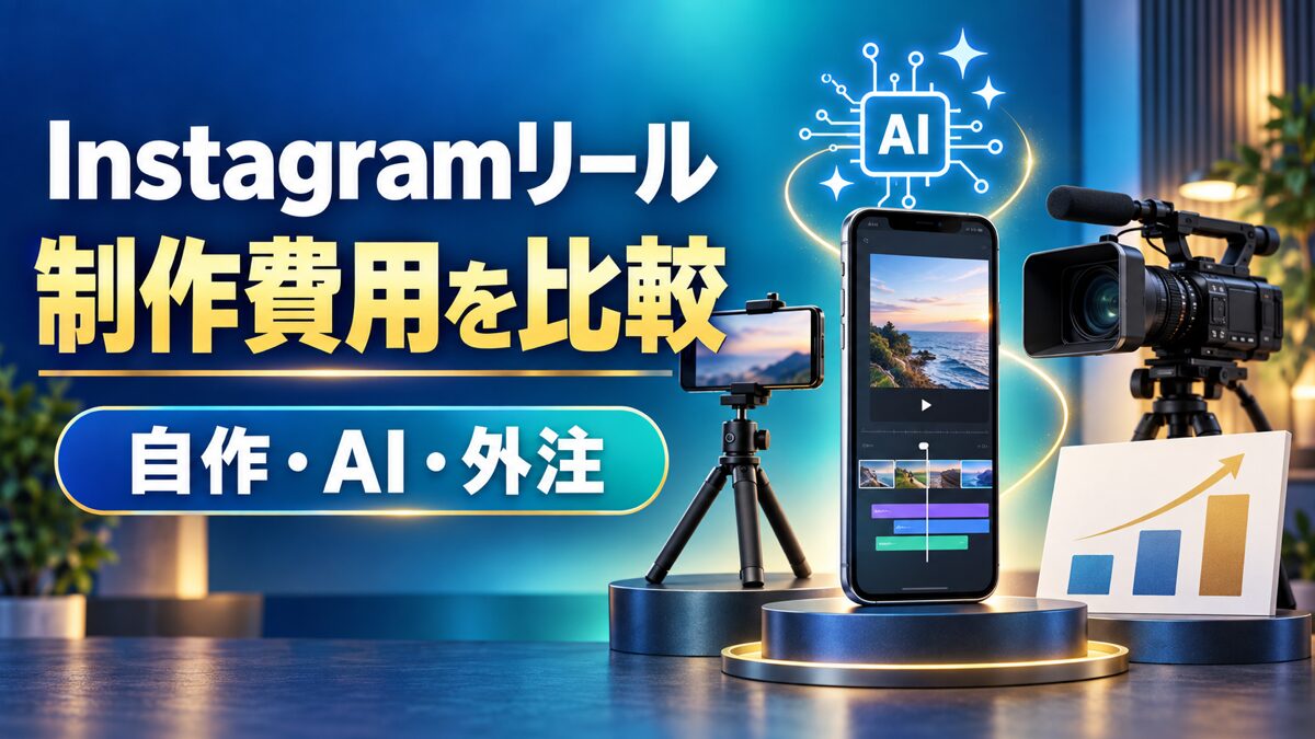 Instagramリール制作費用を自作・AI・外注で比較する記事のアイキャッチ